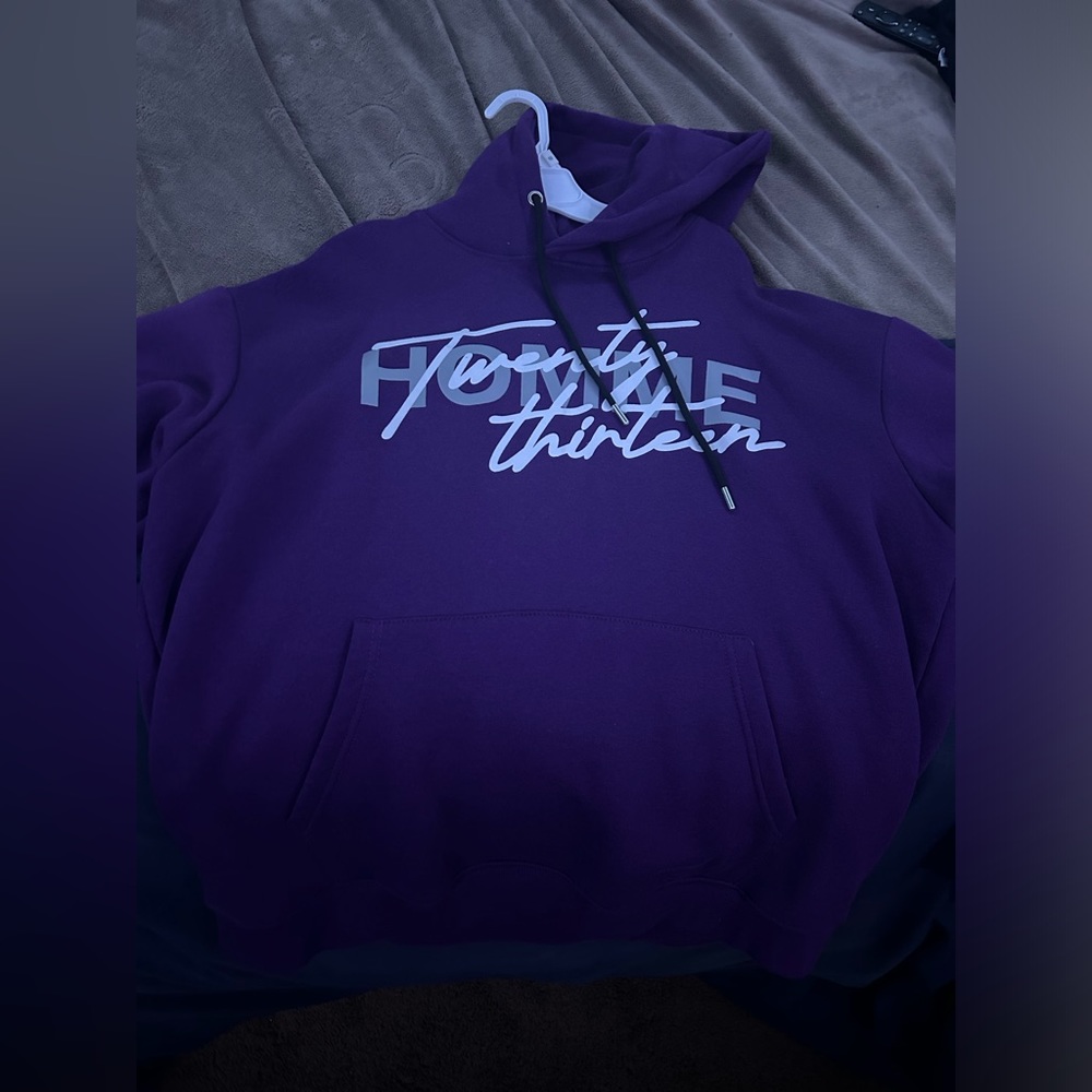 Purple Graphic Hoodie